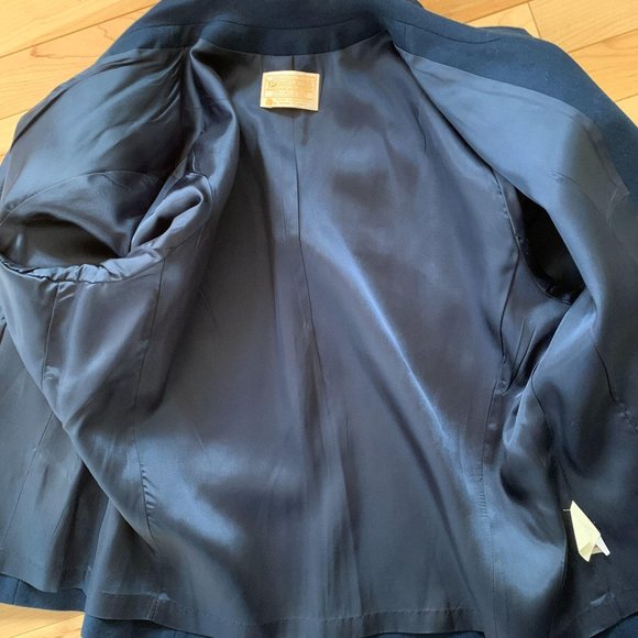 Vintage Pendleton Navy 100% Wool Blazer Short Vintage Size 14 Made in USA - Picture 6 of 7